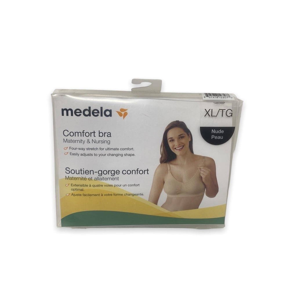 Medela Comfort Bra Maternity & Nursing Nude XL Soft Cotton for Comfort 1460X6P